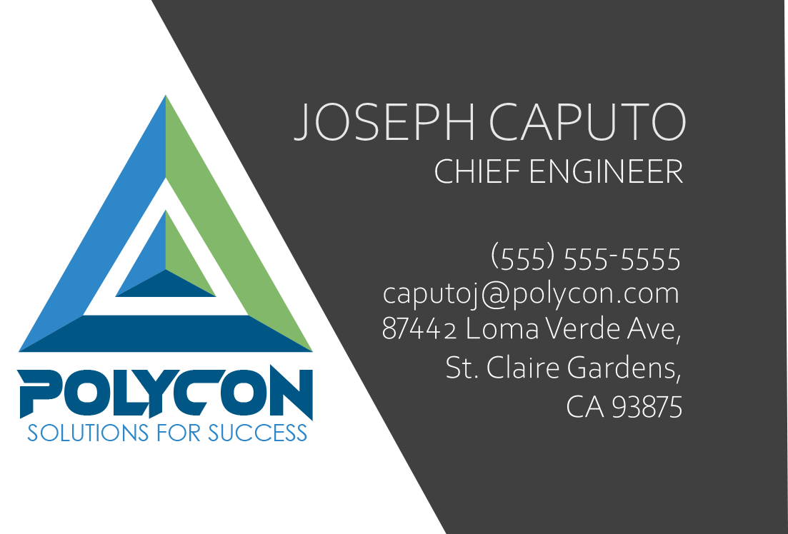 Polycon's Joseph Caputo's Business Card